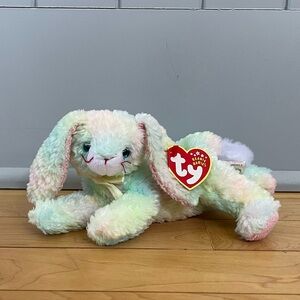 Beanie Baby "Cottonball" Multicolored Plush Rabbit